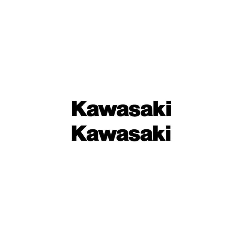 2 STICKERS AUTOCOLLANTS KAWASAKI NOIR 20cm Csak ma