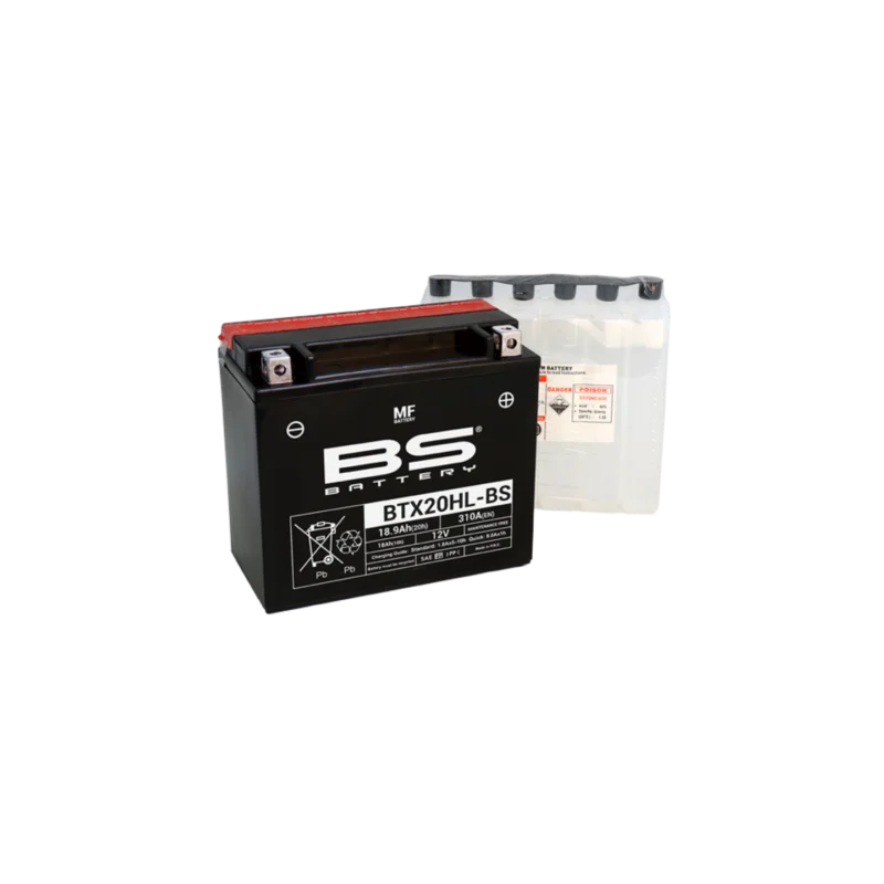 Batterie BS BTX20HL-BS sans entretien livrée avec pack acide POLARIS 800 RZR Prémium