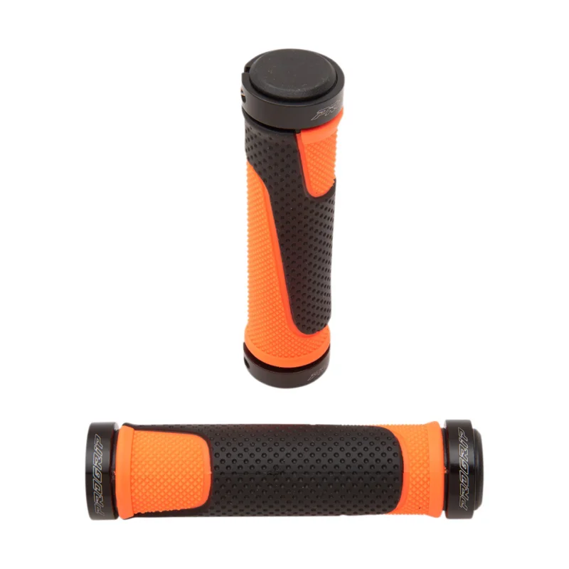 POIGNEES PROGRIP 997 LOCK-ON POUR QUAD AVEC GACHETTE 2X22mm FLUORESCENT ORANGE NOIR Korlátozott ajánlat