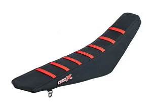 Kedvezményes ár Housse de selle HONDA CRF 250 04-09 CRFX 250 04-16 CRF 450 05-08 CRFX 450 05-16 TOP BLACK- SIDE BLACK-STRIPES RED (M110-3BBR) CrossX