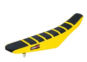 Housse de selle SUZUKI RMZ 250 07-09 RMZ 450 05-07 TOP BLACK- SIDE YELLOW-STRIPES YELLOW (M311-3BYY) CrossX Vásárlói kedvenc