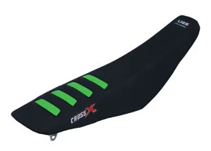 Újdonság Housse de selle KAWASAKI KFX 450 2019 - 2020 KXF 250 UGS COLOR WAVE BLACK-GREEN (UFM220-2BG) CrossX