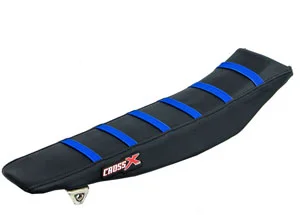 Housse de selle YAMAHA WRF 450 12-15 TOP BLACK- SIDE BLACK-STRIPES BLUE (M409-3BBBL) CrossX Rendeld meg most