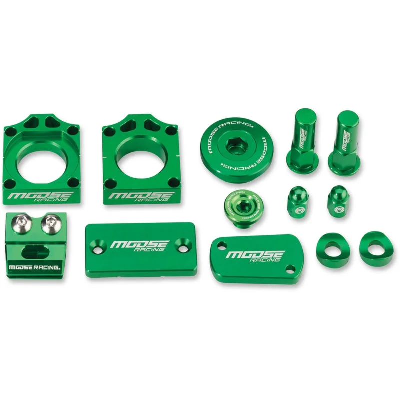 Utolsó esély [ Moose Racing ] Kit de Pièces Anodisées Kawasaki KXF 250/450, Vert
