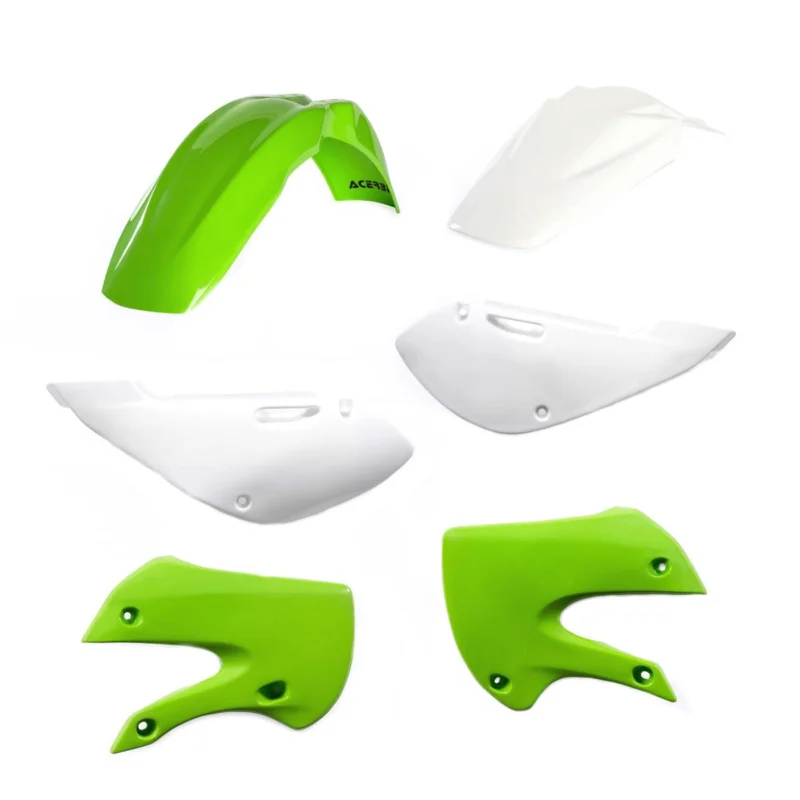[ Acerbis ] Kit Plastique Kawasaki KX 65 00-19, Suzuki RM 65 03-18, Vert/Blanc, Replik 00 Szuper ajánlat