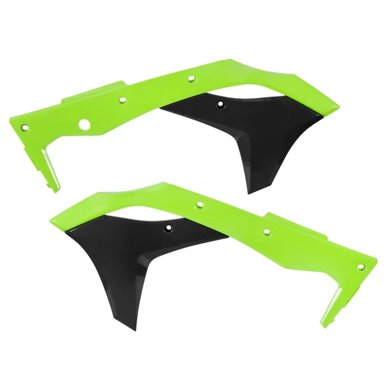Prémium [ Acerbis ] Ouie de Radiateur Kawasaki KX 250F 17-19, Vert/Noir