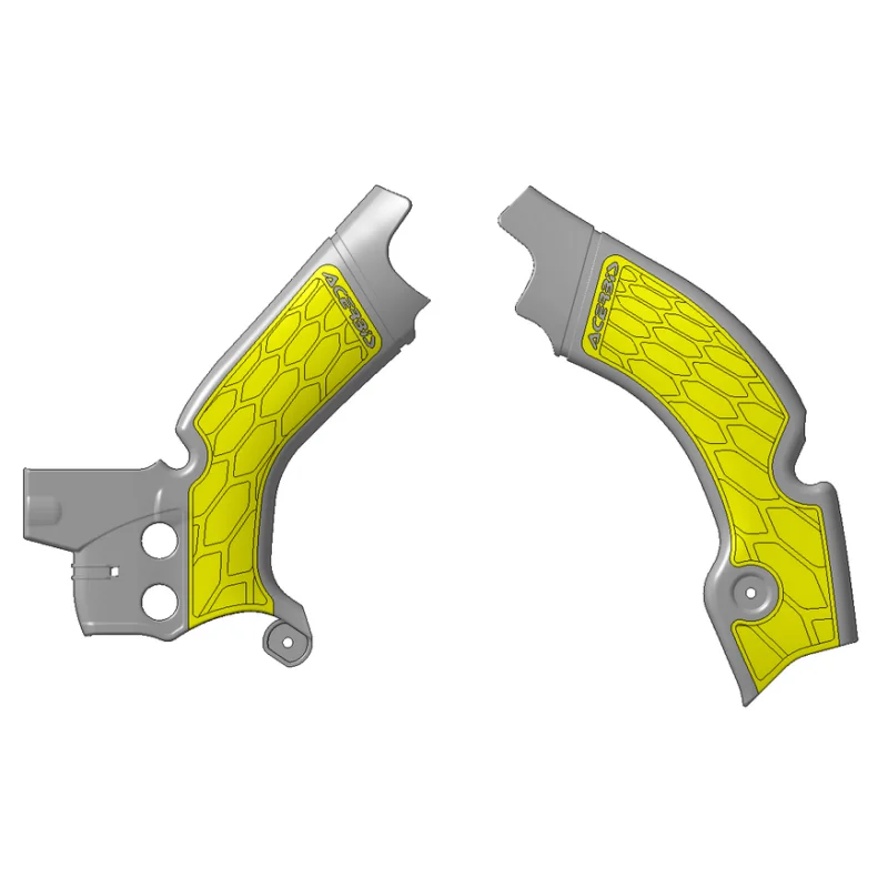 [ Acerbis ] Protections de Cadre Anti-Dérapante X-Grip Suzuki RMZ 450 08-17, Gris/Jaune Újdonság