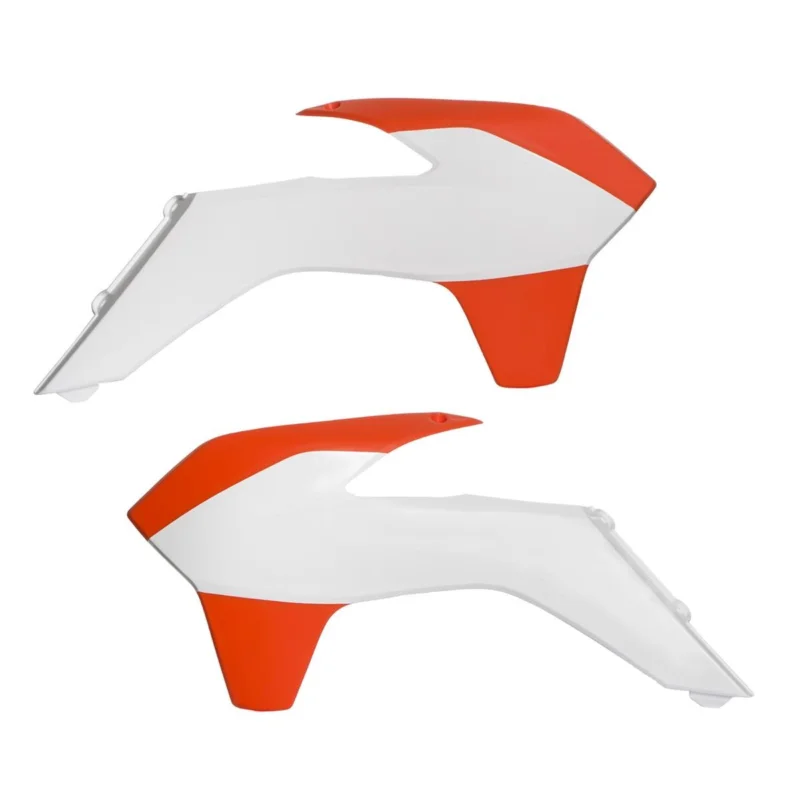 Népszerű [ Acerbis ] Ouie de Radiateur KTM SX/SX-F 13-15, EXC/EXC-F 14-16, Orange 16/Blanc
