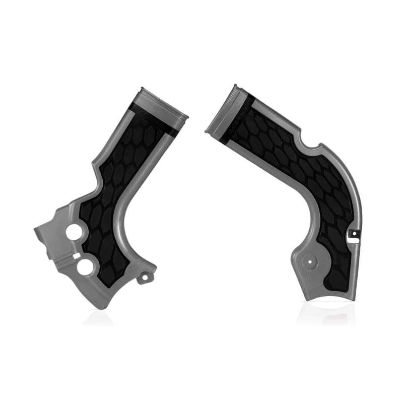 [ Acerbis ] Protections de Cadre Anti-Dérapante X-Grip Kawasaki KXF 450 09-18, Argent/Noir Kedvezmény