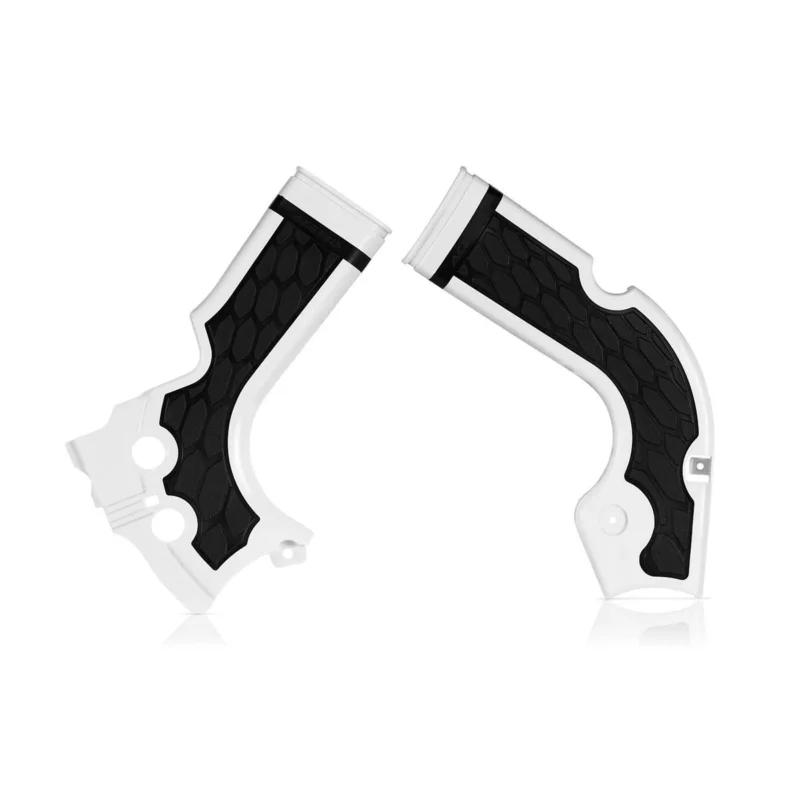 [ Acerbis ] Protections de Cadre Anti-Dérapante X-Grip Kawasaki KXF 450 09-18, Blanc/Noir Kedvezmény
