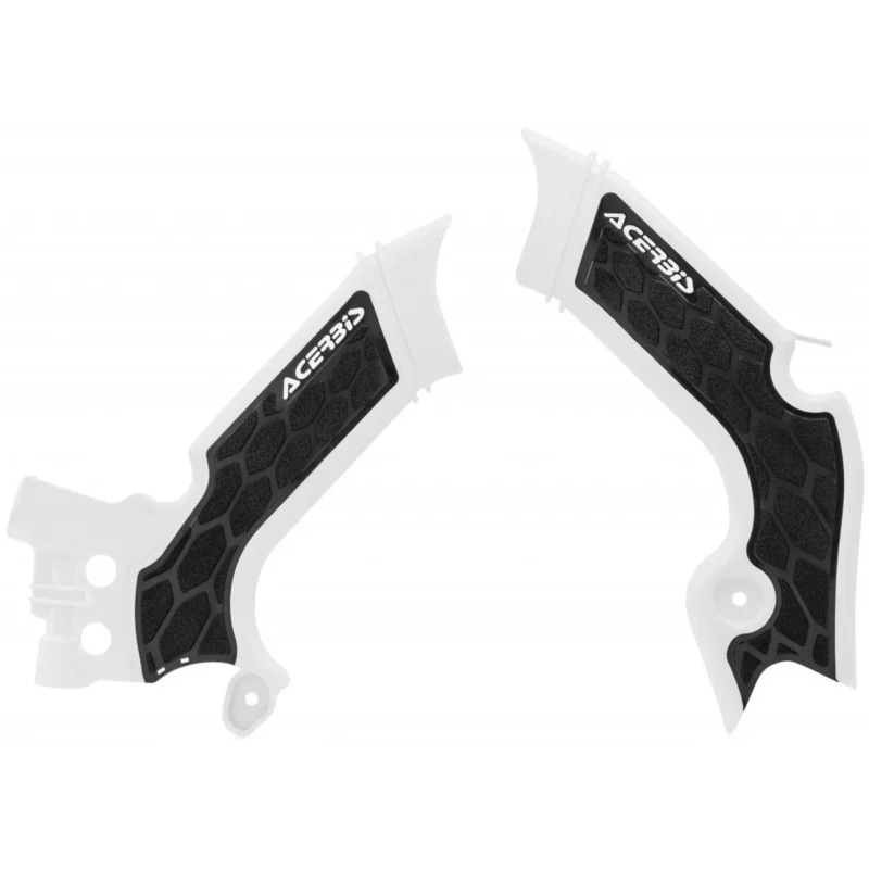 [ Acerbis ] Protections de Cadre Anti-Dérapante X-Grip Kawasaki KX 250F 21-, KX 450F 19-, Blanc/Noir Népszerű