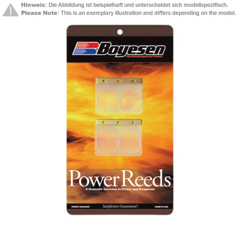 [ Boyesen ] Clapets pour Boîte à Clapet Power Honda CR 250 88-98, Husqvarna CR/WR 250 99-02, Kawasaki KX 250 ‘97 Csak ma