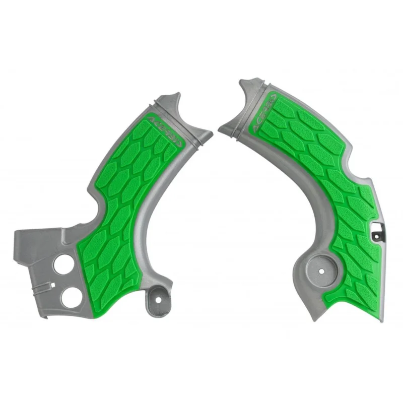 [ Acerbis ] Protections de Cadre Anti-Dérapante X-Grip Kawasaki KXF 250, Vert/Gris Kedvezmény