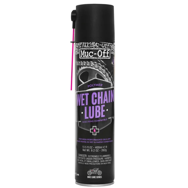 [ Muc-Off ] Lubrifiant Chaînes Conditions Humides Moto 400 ml Gyors kiszállítás