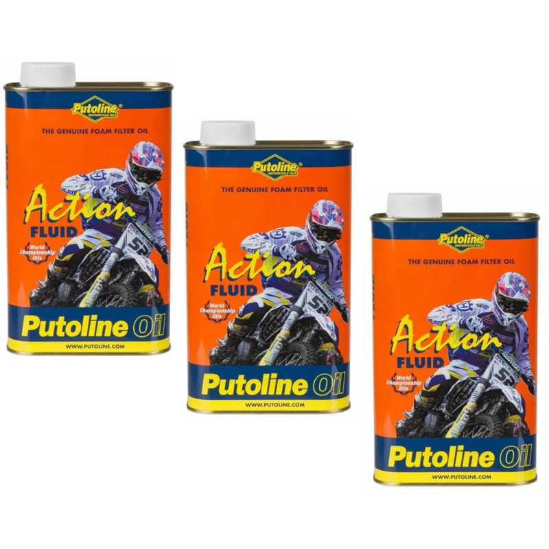 Gyors kiszállítás [ Putoline ] Huile Filtre à Air Action Set de 3, 1 L chacun