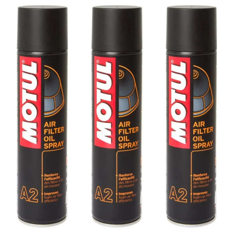 Akciós ár [ Motul ] Spray Huile Filtre à Air A2 Set 3 pièces, 400 ml chacun