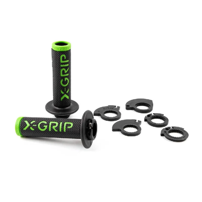 [ X-Grip ] Poignées Braaaap Lock-On Open End Vert Kiárusítás