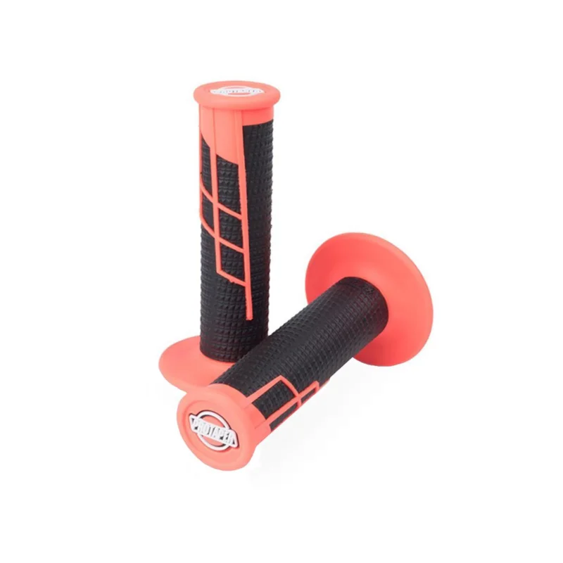 [ ProTaper ] Poignées Clamp On Half Waffle, Neon Rouge/Noir Olcsó