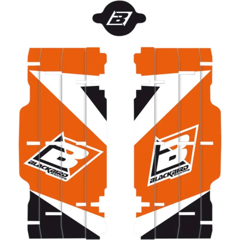 Ajánlat [ Blackbird Racing ] Autocollants pour Grille de Radiateur Dream 3 KTM SX/SX-F 16-18, EXC ‘17-19, Orange/Blanc/Noir