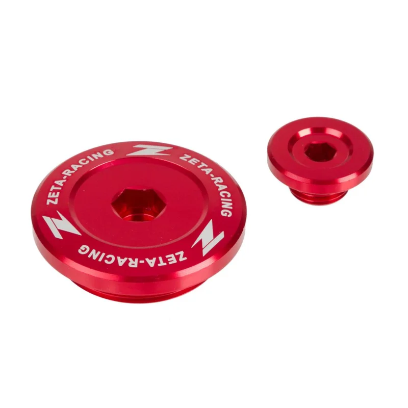Népszerű [ Zeta ] Bouchons Moteur Rouge, Yamaha YZF 250/450 14-17, WRF 250