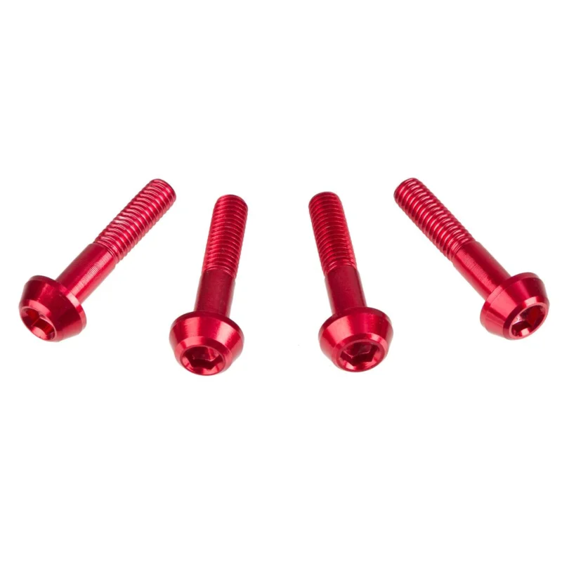 Expressz szállítás [ DRC ] Boulons Hexagonales M6 x 30 mm, Rouge, Paquet de 4