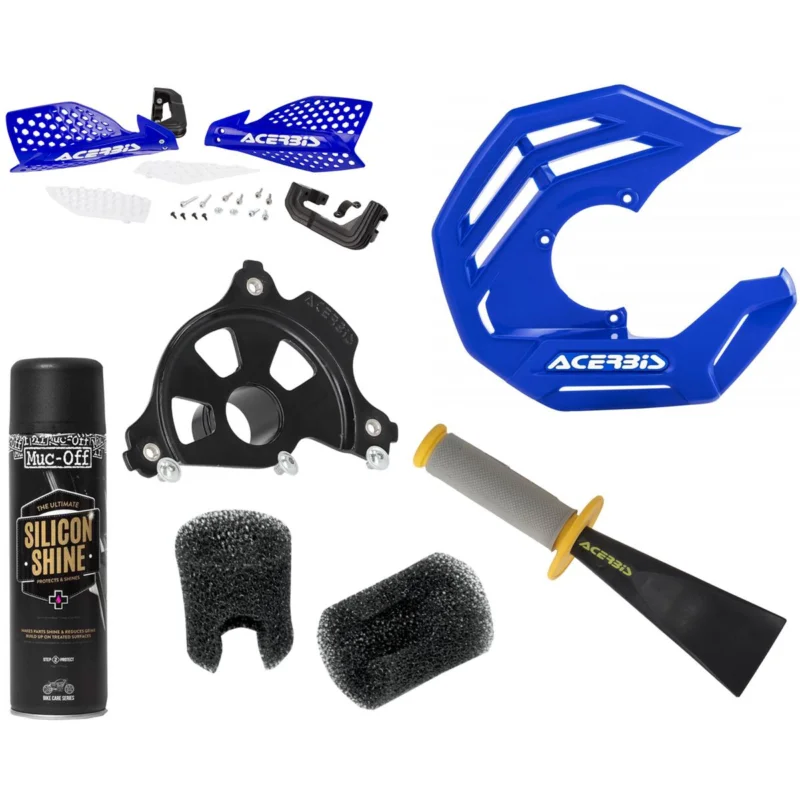 Azonnali szállítás [ Acerbis ] Kit Anti-Boue Moto 6-tlg, Yamaha YZ 250F/450F, Fantic XXF/XEF, Bleu
