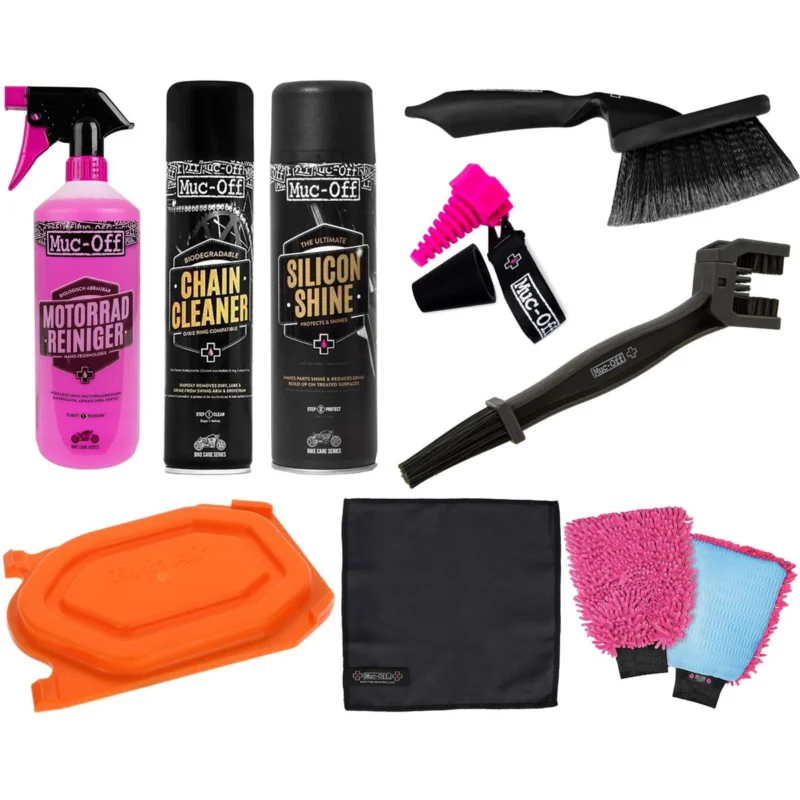 [ Muc-Off ] Kit de Nettoyage Moto 9 Pieces, Kawasaki KX 250 25-, KX 450 24- Népszerű