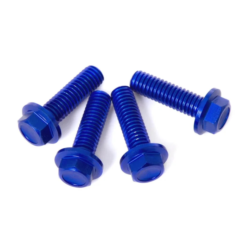 [ DRC ] Boulon en Aluminium M6 x 12 mm, Blue, 4 Pack Végkiárusítás