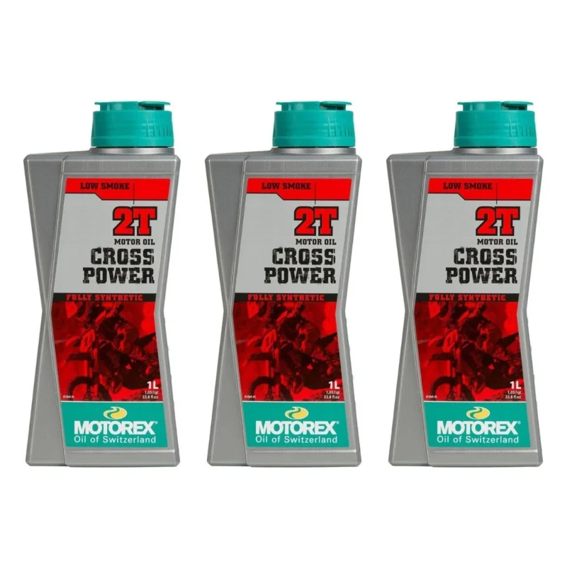 Olcsó [ Motorex ] Huile Moteur Cross Power 2T Set de 3, 1 L chacun, 2 Temps