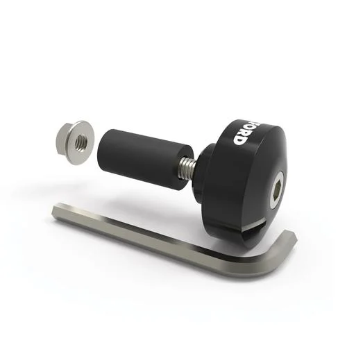 Exkluzív ajánlat Oxford Embouts de Guidon Moto 1 Aluminium CNC pour Guidon 22mm, Noir OX593