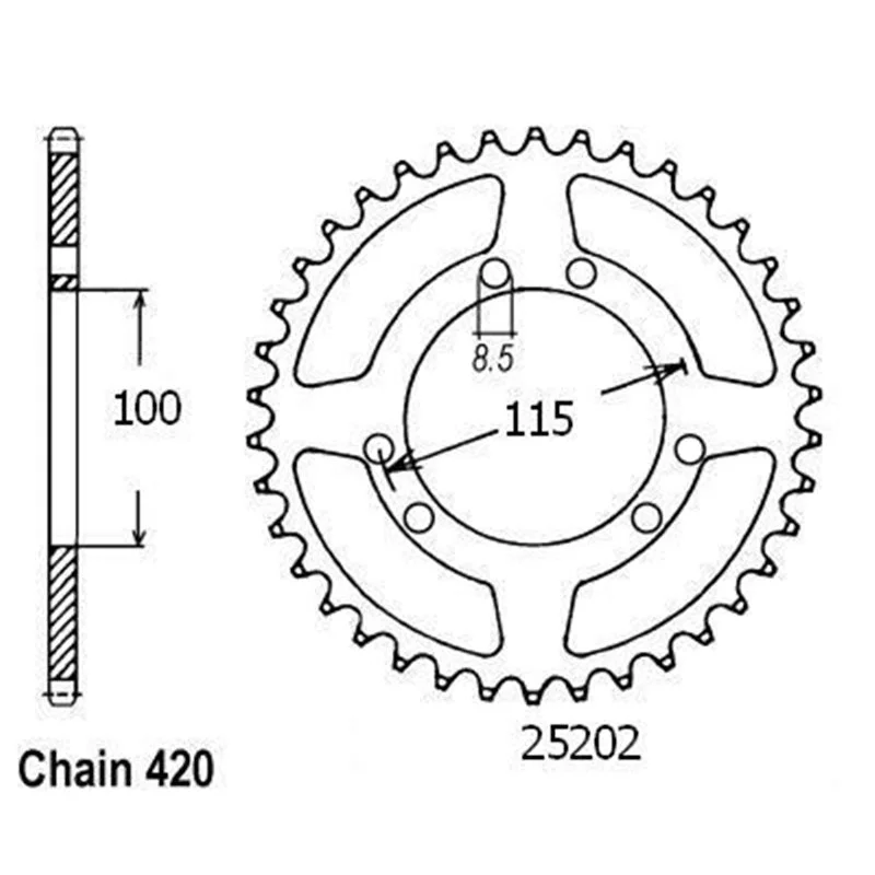 Biztonságos fizetés Couronne Gilera 50 Gsm 1999 - 420 - 46 Dents - Similaire JTR2076