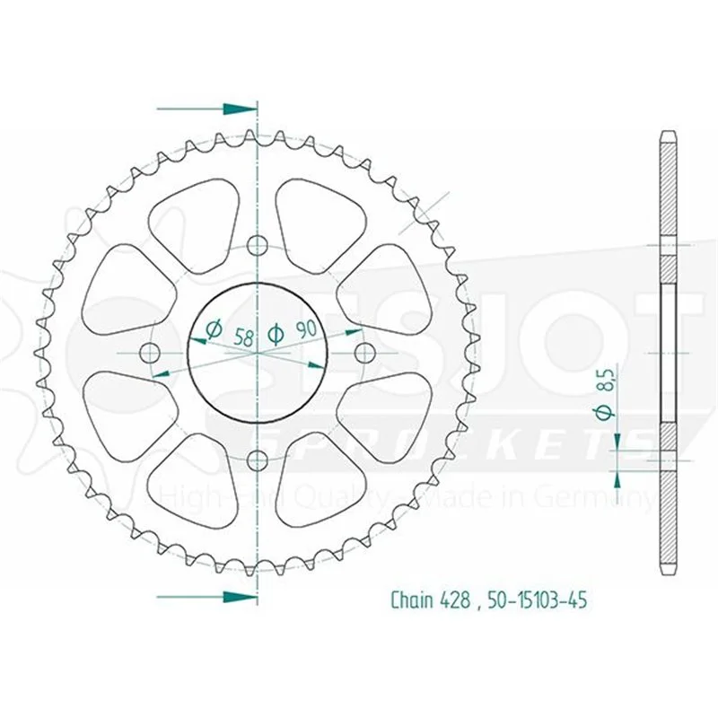 Legnépszerűbb Couronne Esjot - 428 - 45 dents