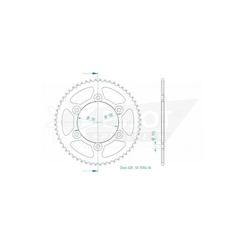 Esjot - couronne - 428 - 56 dents Outlet
