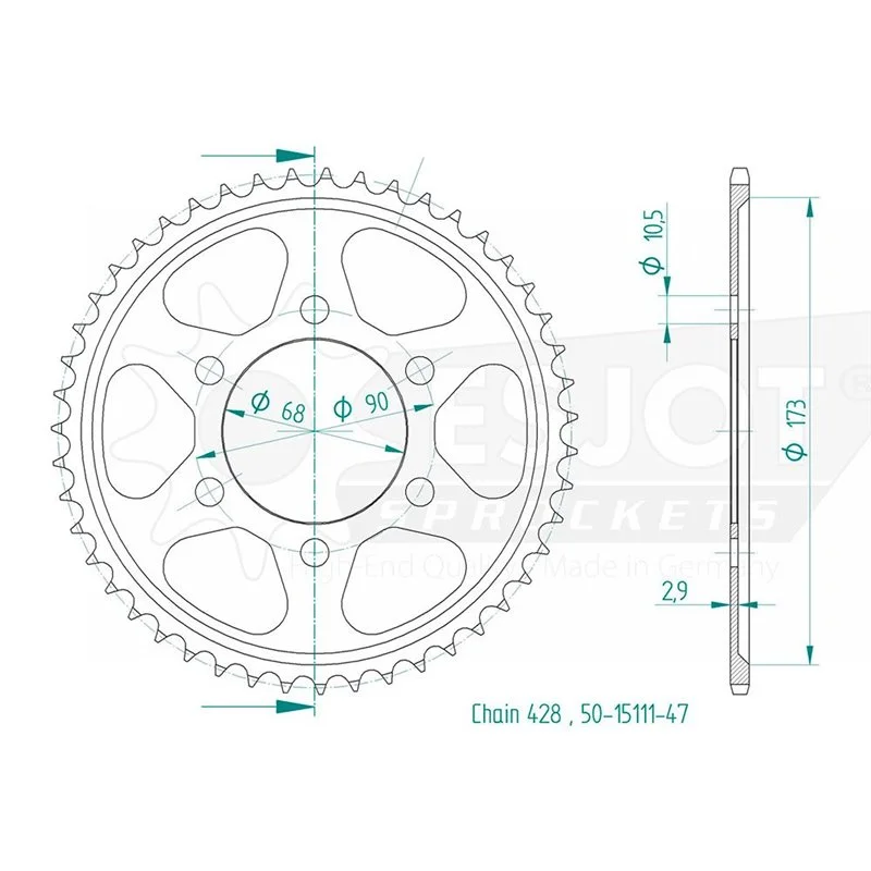 Esjot - Couronne - 47 dents Különleges ajánlat