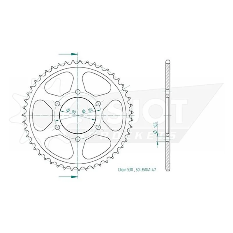 Couronne Acier BMW Trous en 8.5mm - 525 - 47 Dents - Similaire JTR6 - Made in Germany Rendeld meg most