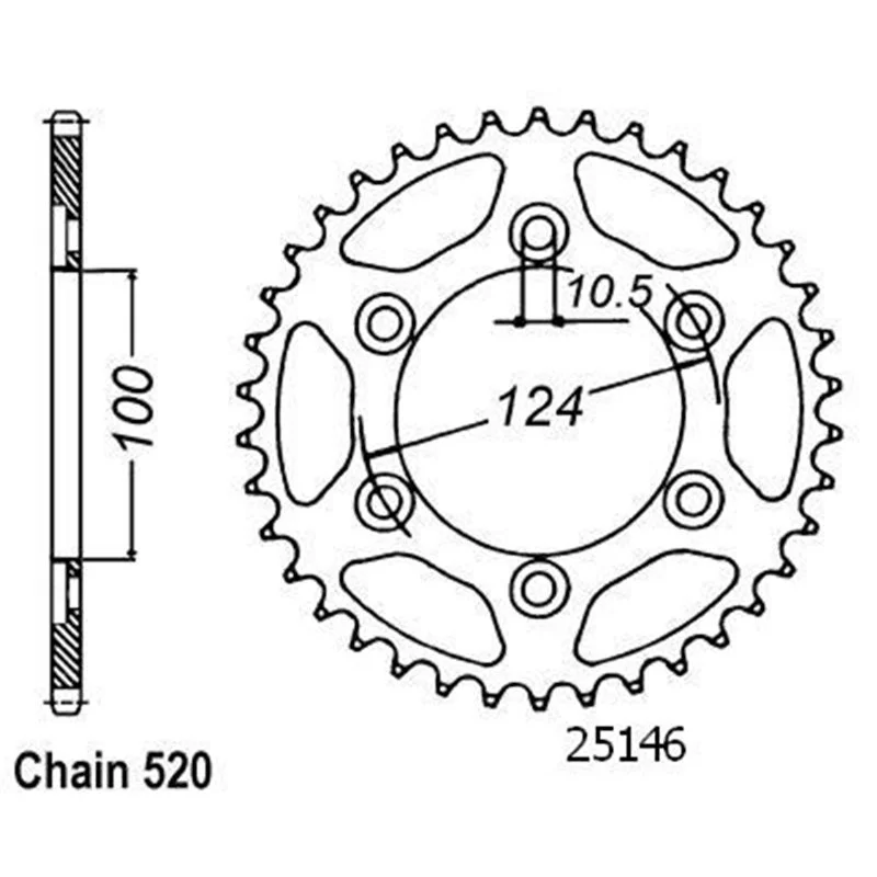 Couronne Acier Ducati - 520 - 42 Dents - Similaire JTR735 - Made in Germany Biztonságos fizetés
