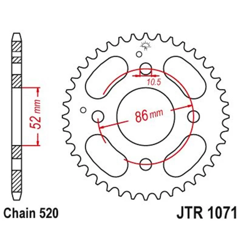 Couronne Acier Kymco - 520 - 30 Dents - Similaire JTR1071 - Made in Germany Expressz kézbesítés