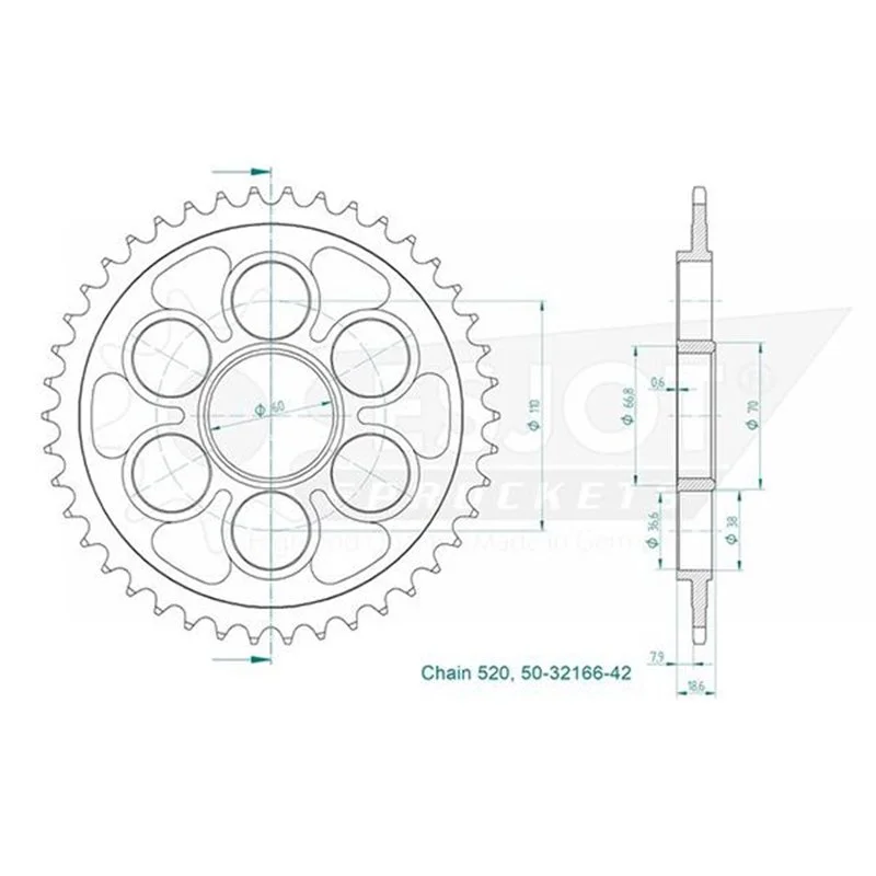 Expressz szállítás Esjot - couronne - 520 - 42 dents