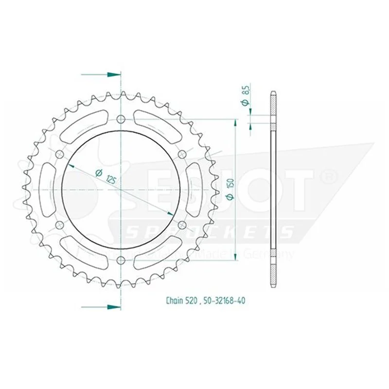 Újdonság Esjot - Couronne - 520 - 40 dents