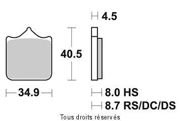 Ne maradj le Plaquette Vesrah Métal Fritté POUR 1 ETRIER PRENDRE 1 BOITE 4 Plaquettes par Boîte
