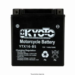 Ytx16-bs - Ss Entr. Acide L 150mm W 87mm H 161mm 12v 14ah Acide 0.81l Csak ma
