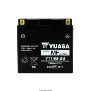 YT14B-BS - AGM L 150mm W 70mm H 145mm 12v 13ah Livrée Avec Acide Vedd meg most