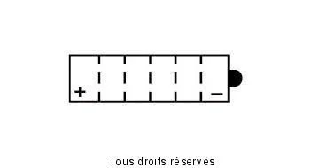 Yb16-b L 176mm W 101mm H 156mm 12v 19ah Acide 1,2l Ne maradj le