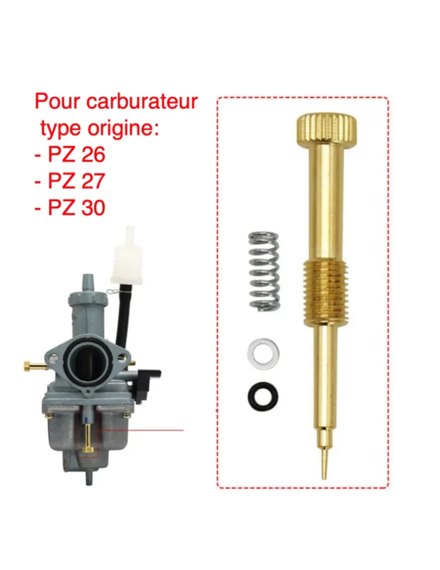 Vis réglage richesse / vis air accès facile carburateur PZ 26 PZ 27 PZ 30 Dirt Bike & Quad Szezonális akció